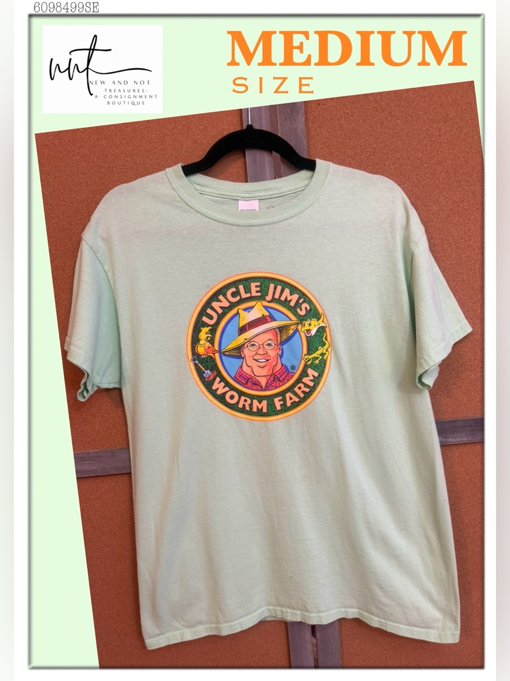 Uncle Jim’s Worm Farm T Shirt Medium Gildan Graphic Tee Vermiculture Gardening